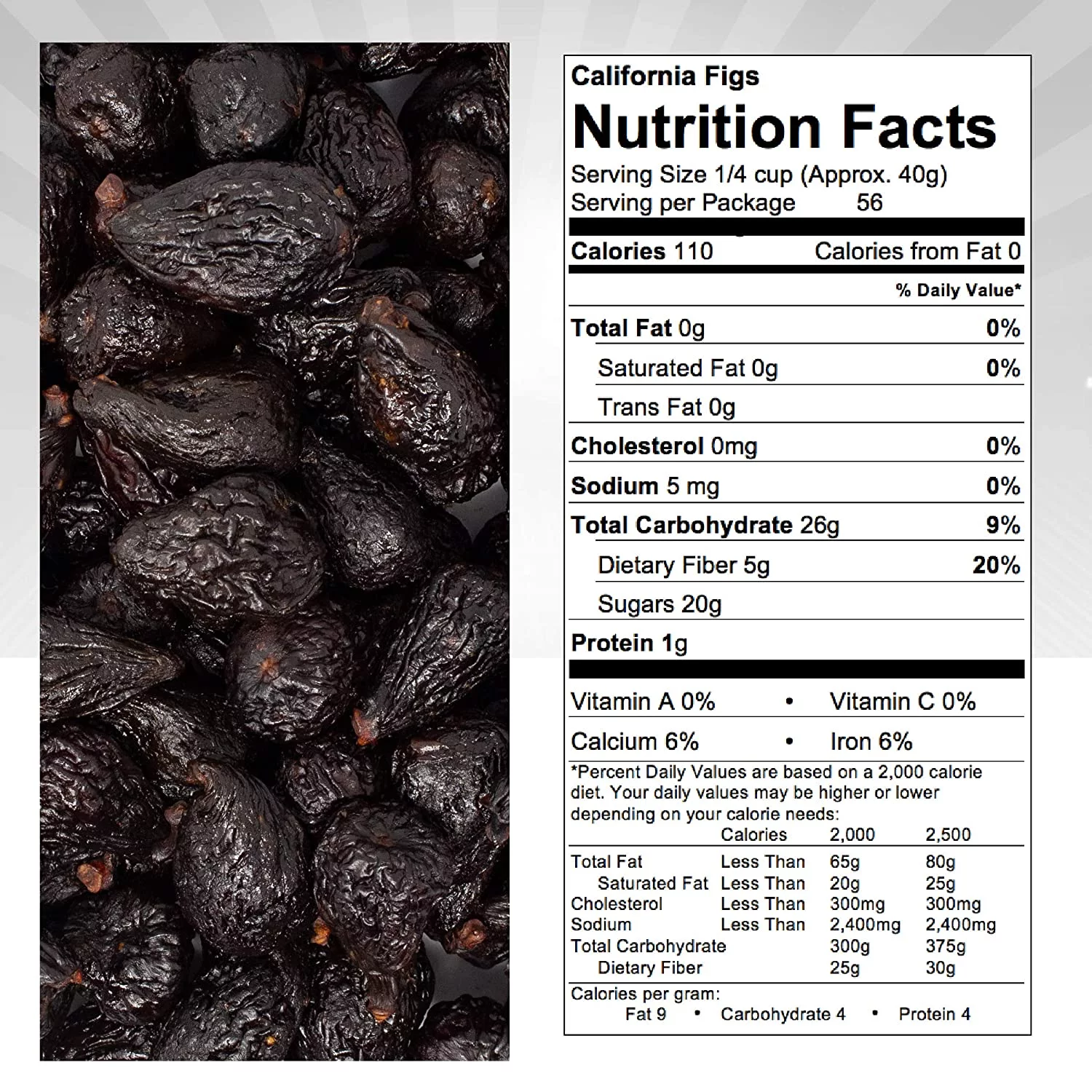 Traina California Black Mission Fig, 5 Pound -- 1 each.