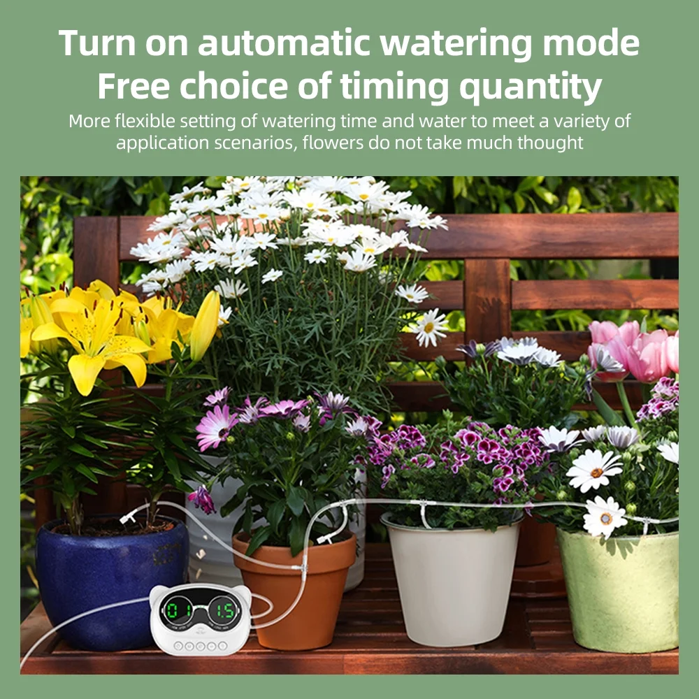 watering device,Diy Drip Kit Drip Kit With Waterproof Diy Drip Potted 1000ml Led Display Plant Waterer 10 Potted Waterproof Diy Plant Waterer 10 Kit With Led With Led Display