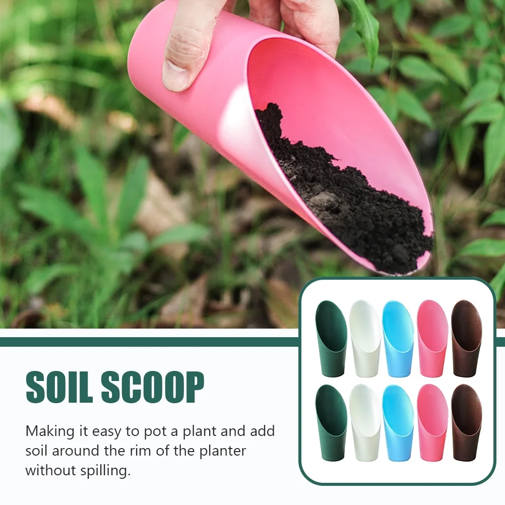 Round Cylinder Shovel Succulent Plant Cup Planting Pp Garden Tools Set Soil Dig Barrel 10 Pcs