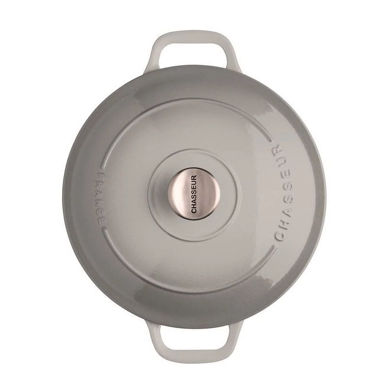 French Home Chasseur French Enameled Cast Iron Round Dutch Oven, 6.25-quart Quartz Blue