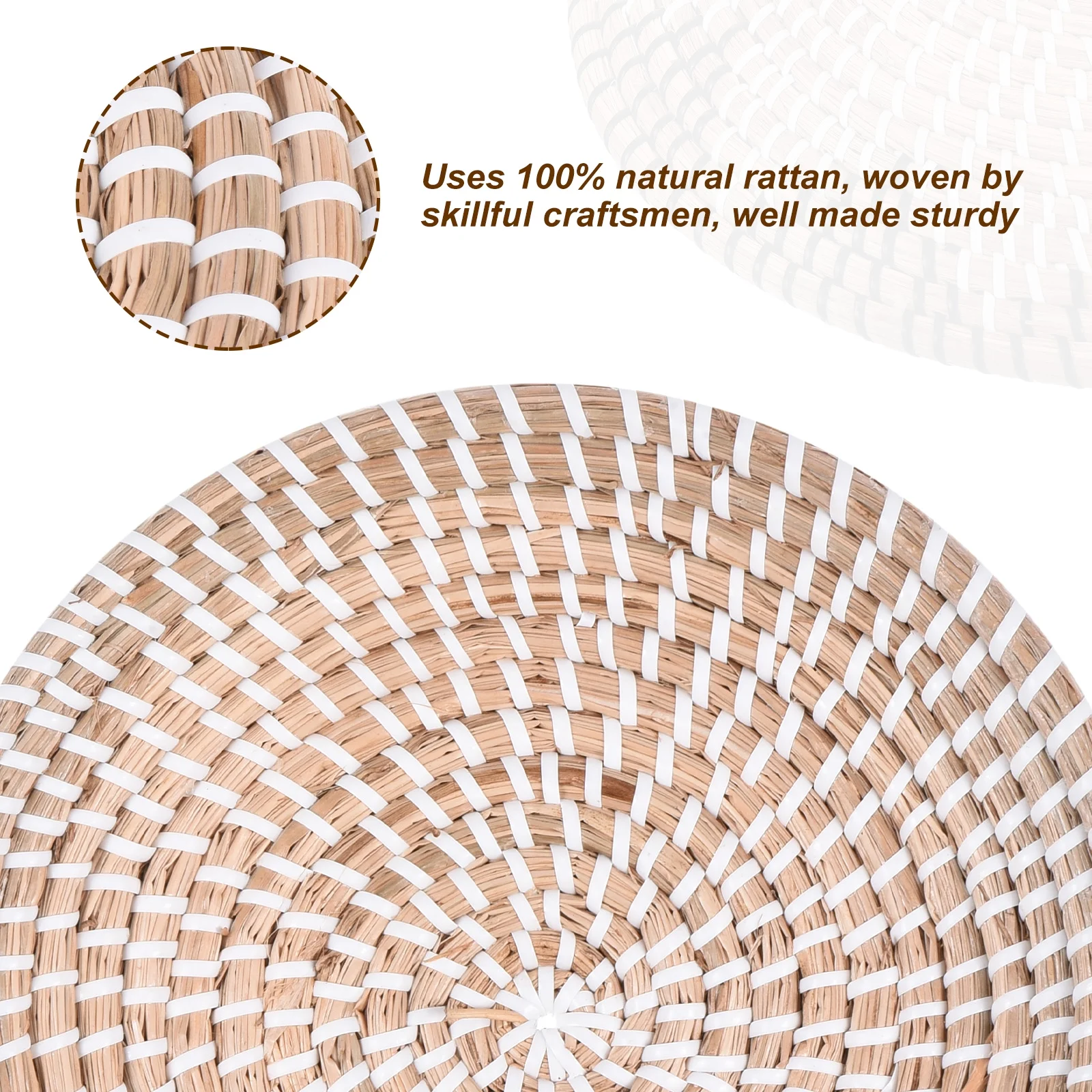 Wall Basket Decor, Wall Hanging Decorative Basket, Bohemian Wall Art (25cm - Style 7)