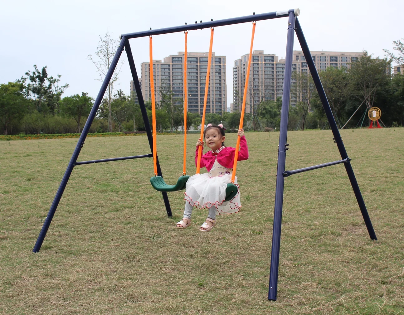 Metal Swing Sets for Kids,Heavy Duty Swing Stand for Outside Backyard Playground