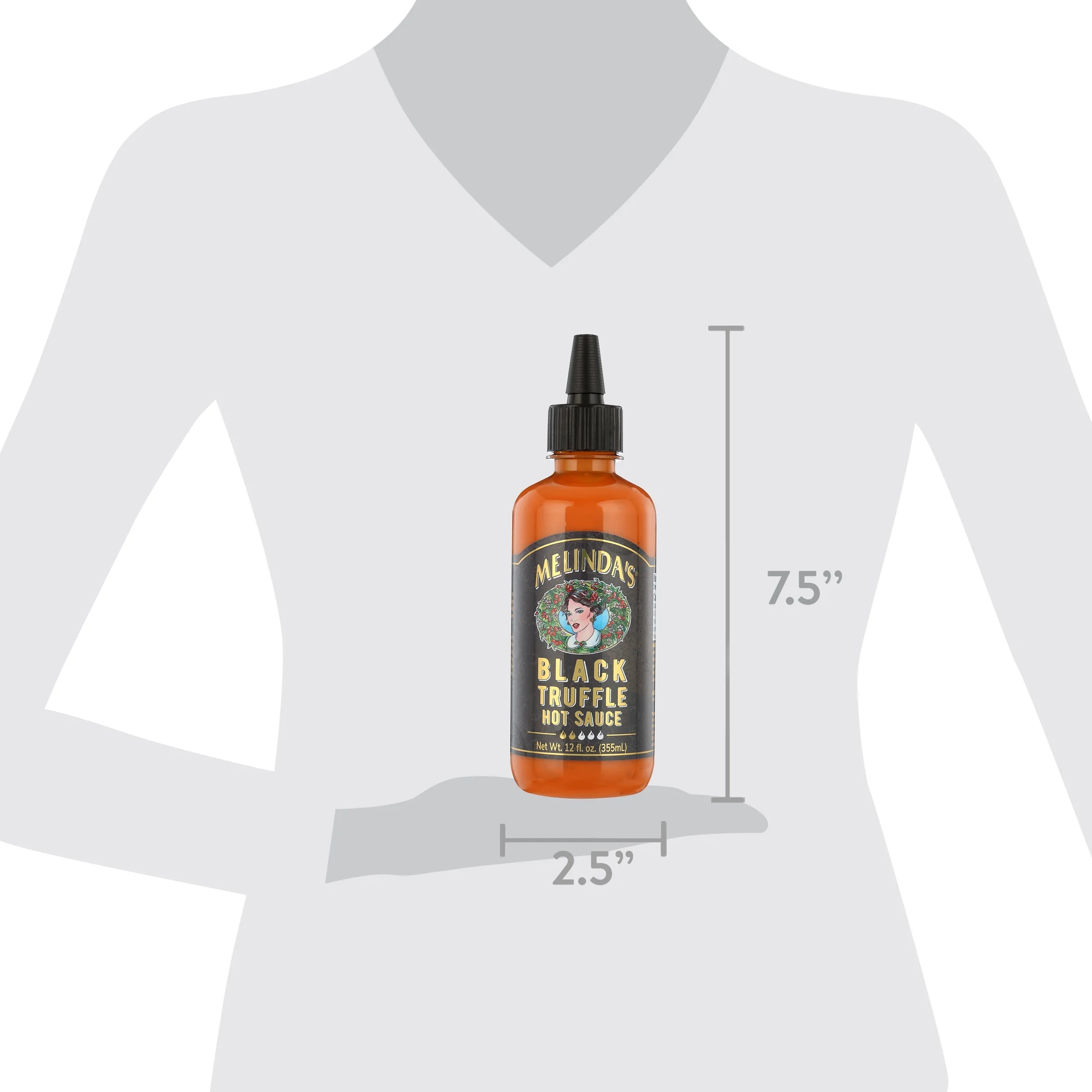 Melinda's Black Truffle Hot Sauce, Condiment and Sauce, 12 oz