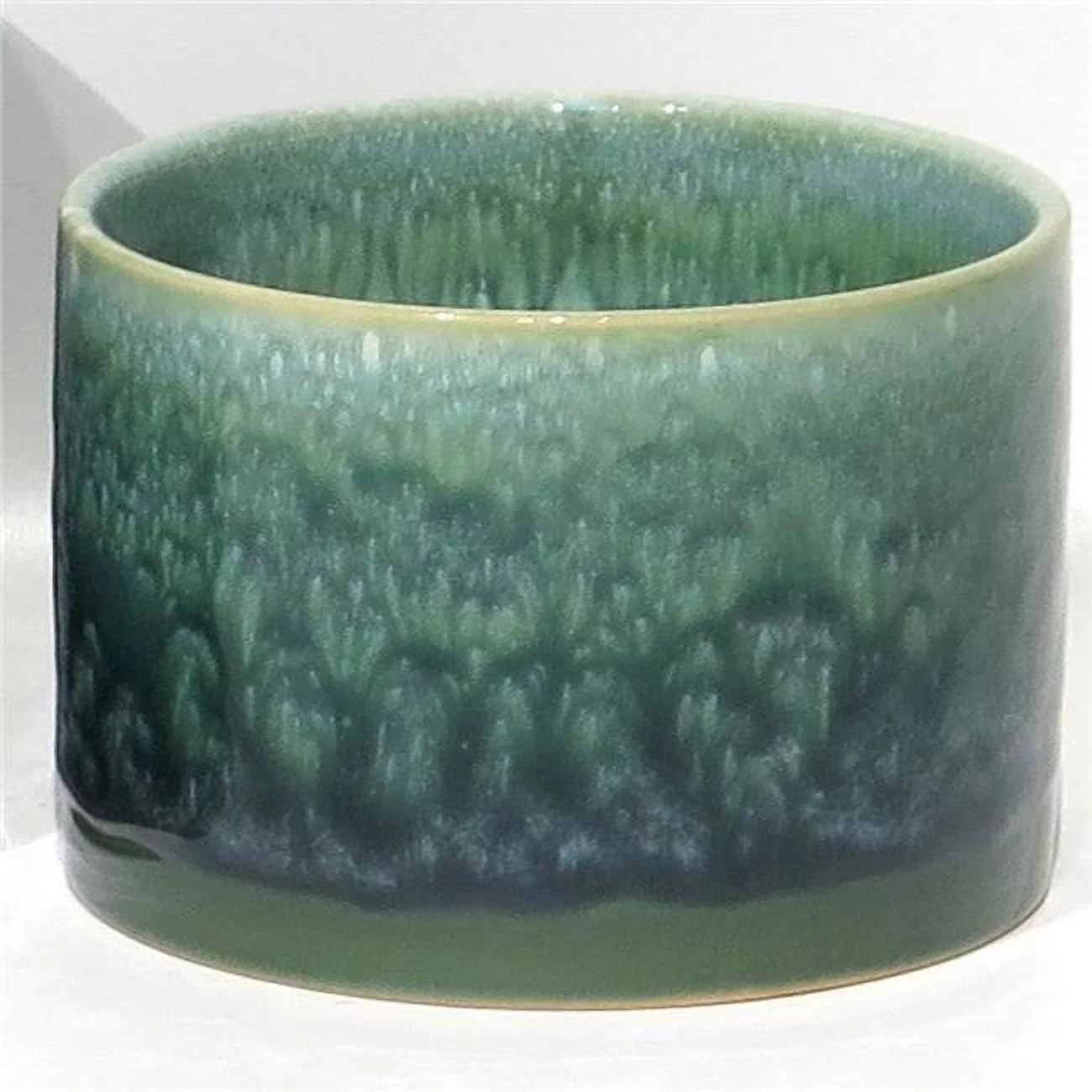 AI-CE00-161-Q02 Marine Green Reactive Glaze Ceramic Planter - Set of 2