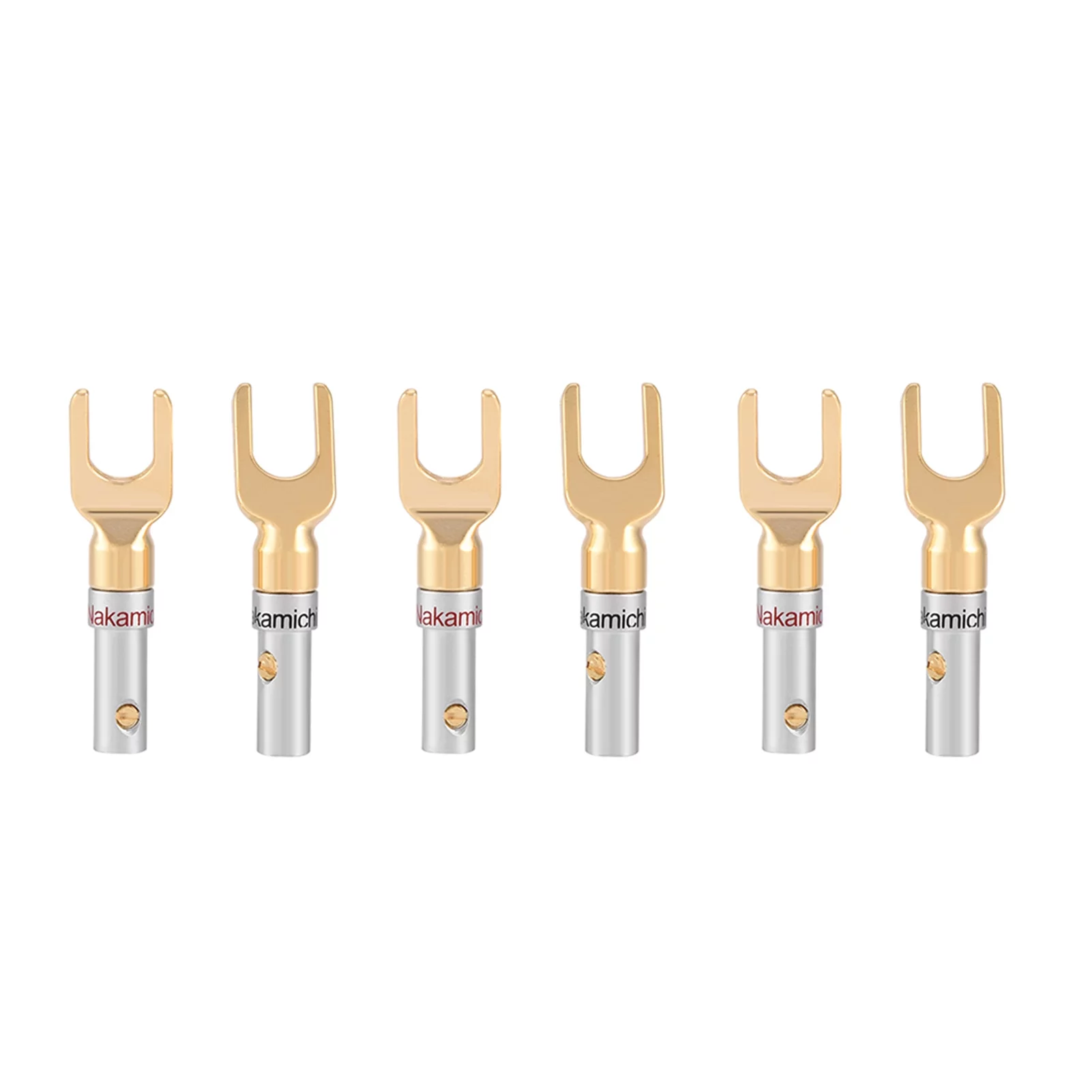 Solomi Banana Plugs - Speaker Plugs, Banana U U Fork Y Spade Speaker Connector Screw Type 6 Pcs