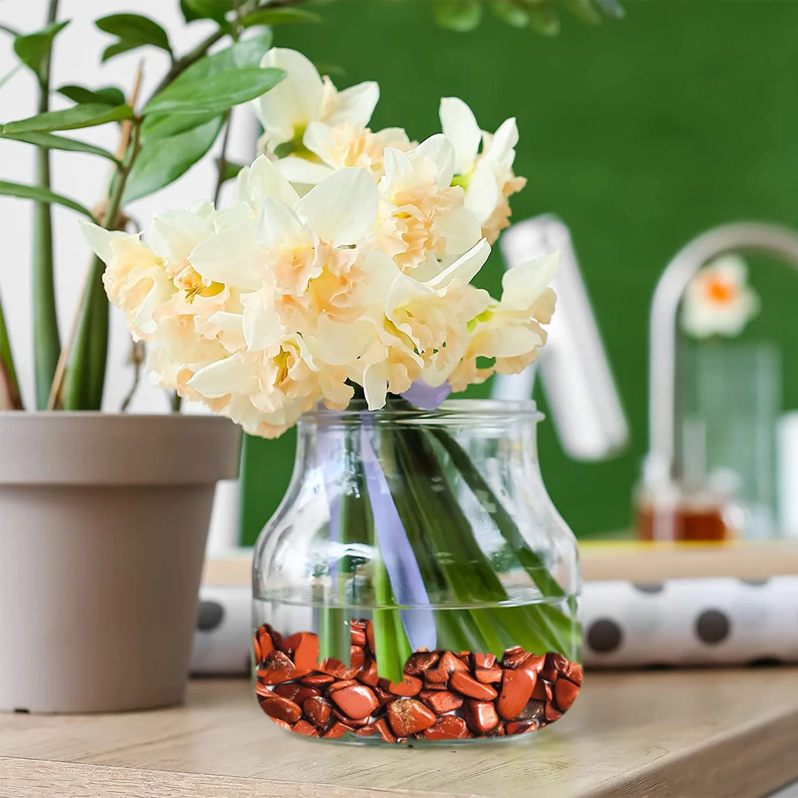 Natural Crystal Small Grain Polished Gravel Decorative River Stone Ornamental Aquarium Gravel For Potted Succulents Bonsai