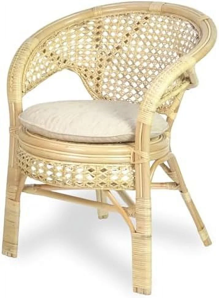 xrboomlife Pelangi Handmade Rattan Dining Wicker Chair W/Cushion
