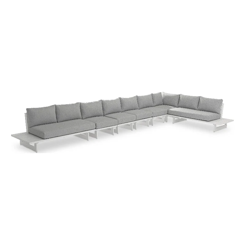 Meridian Furniture Maldives Grey Water Resisting Outdoor Modular Sectional