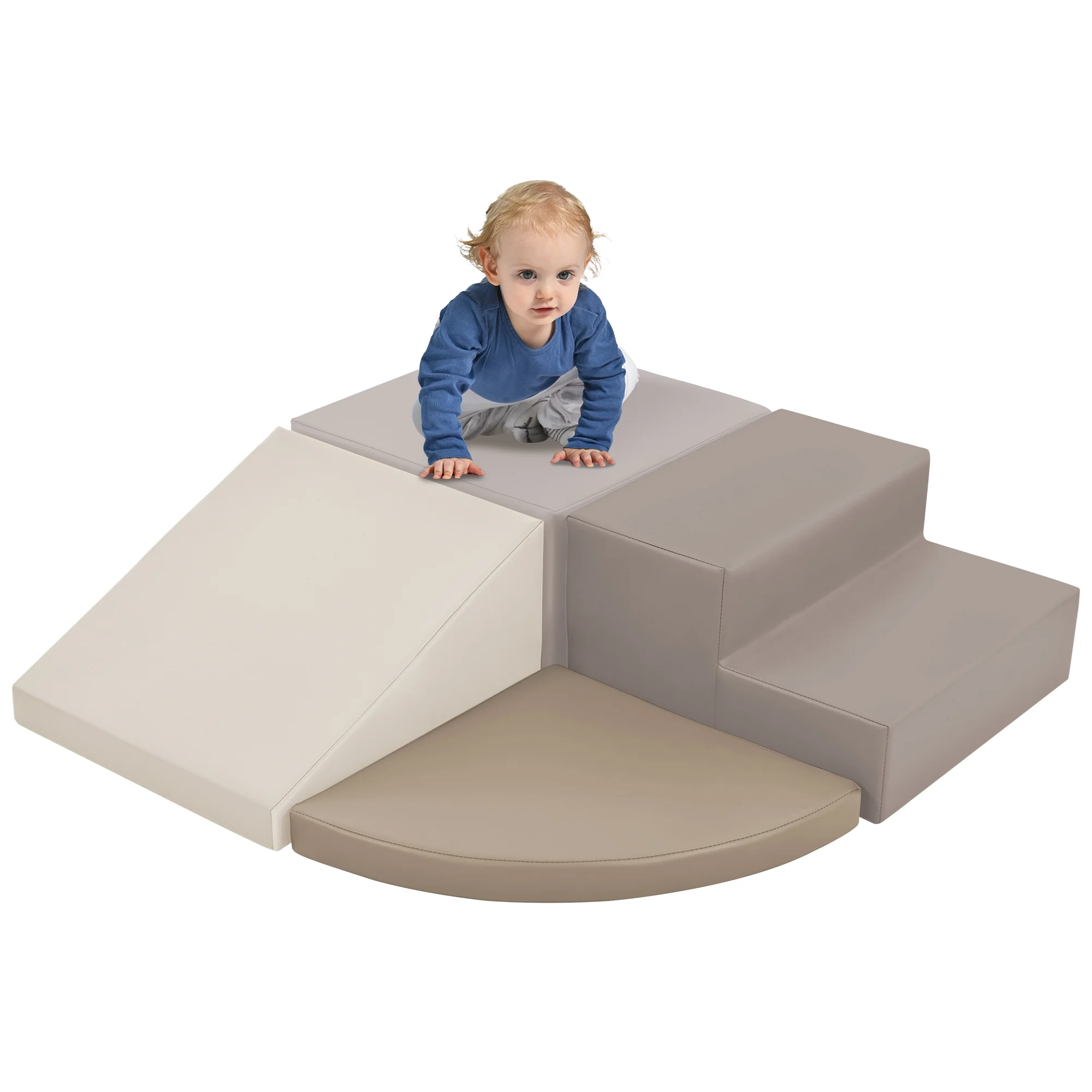 Soft Foam Climb and Crawl Playset for Infants, Preschoolers, and Toddlers - Safe Indoor Active Play Structure for Kids to Crawl and Climb