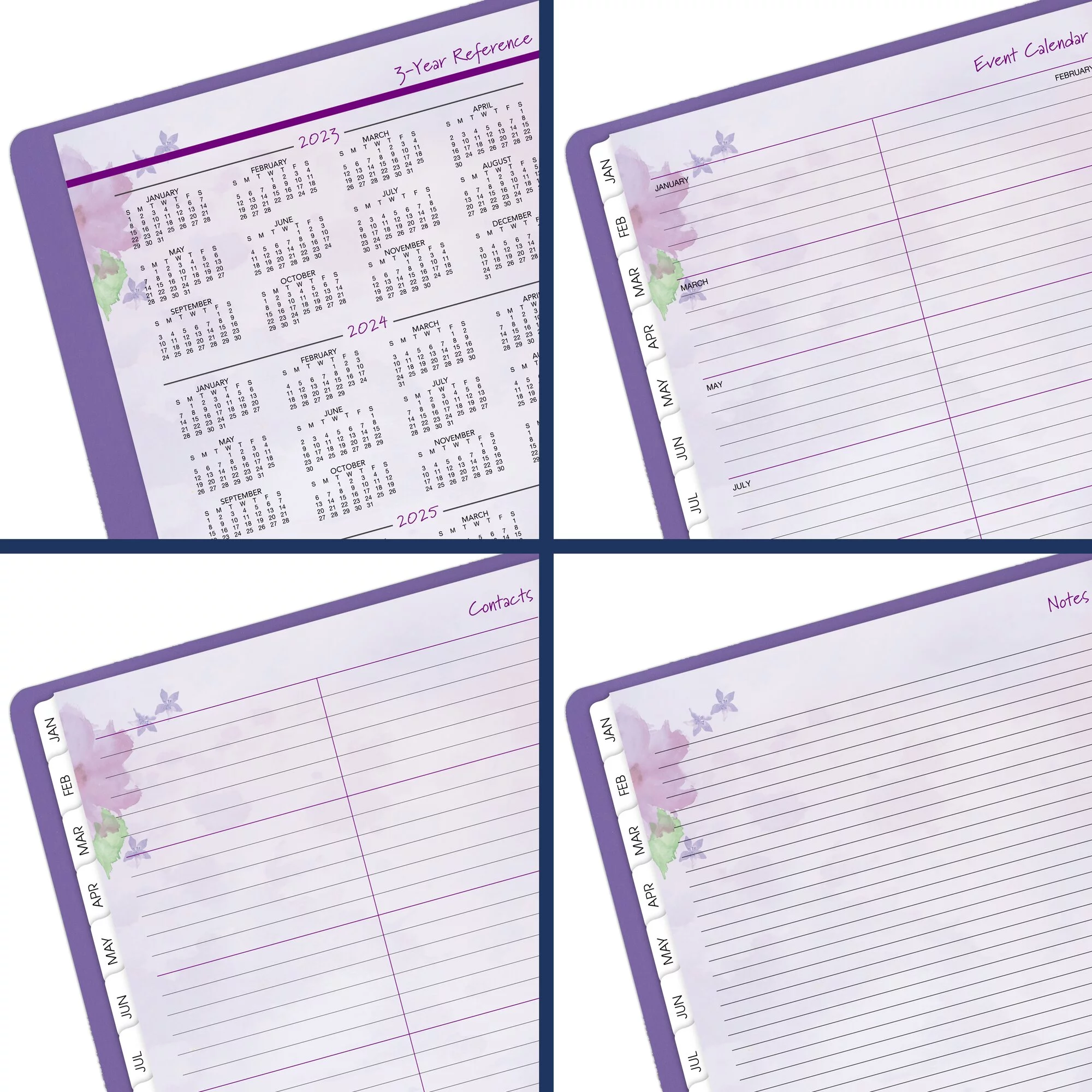 AT-A-GLANCE Beautiful Day 2024 Weekly Monthly Appointment Book Planner Lavender