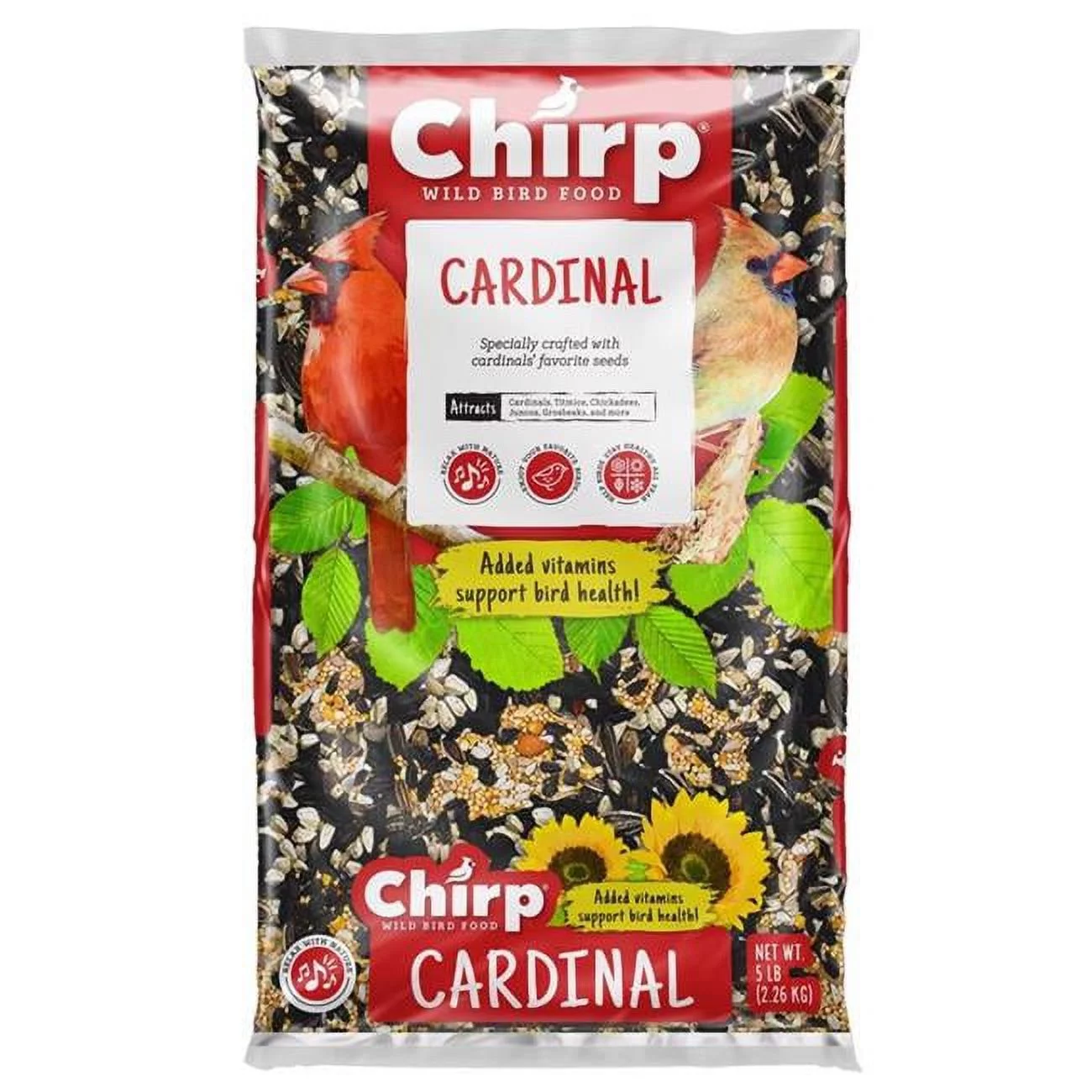 5 lbs Cardinal Wild Bird Black Oil Sunflower Wild Bird Food