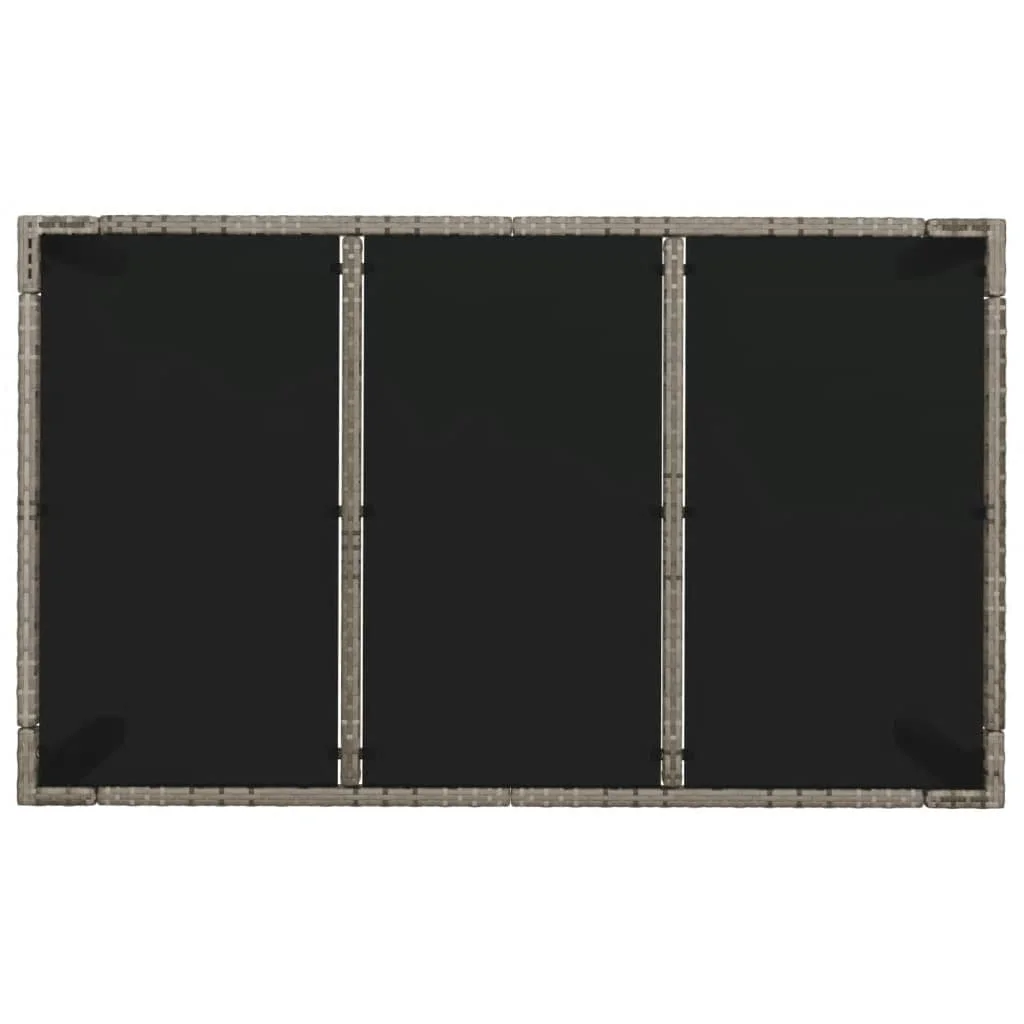 Dcenta 5 Piece Patio Dining Set with Cushions Gray Poly Rattan