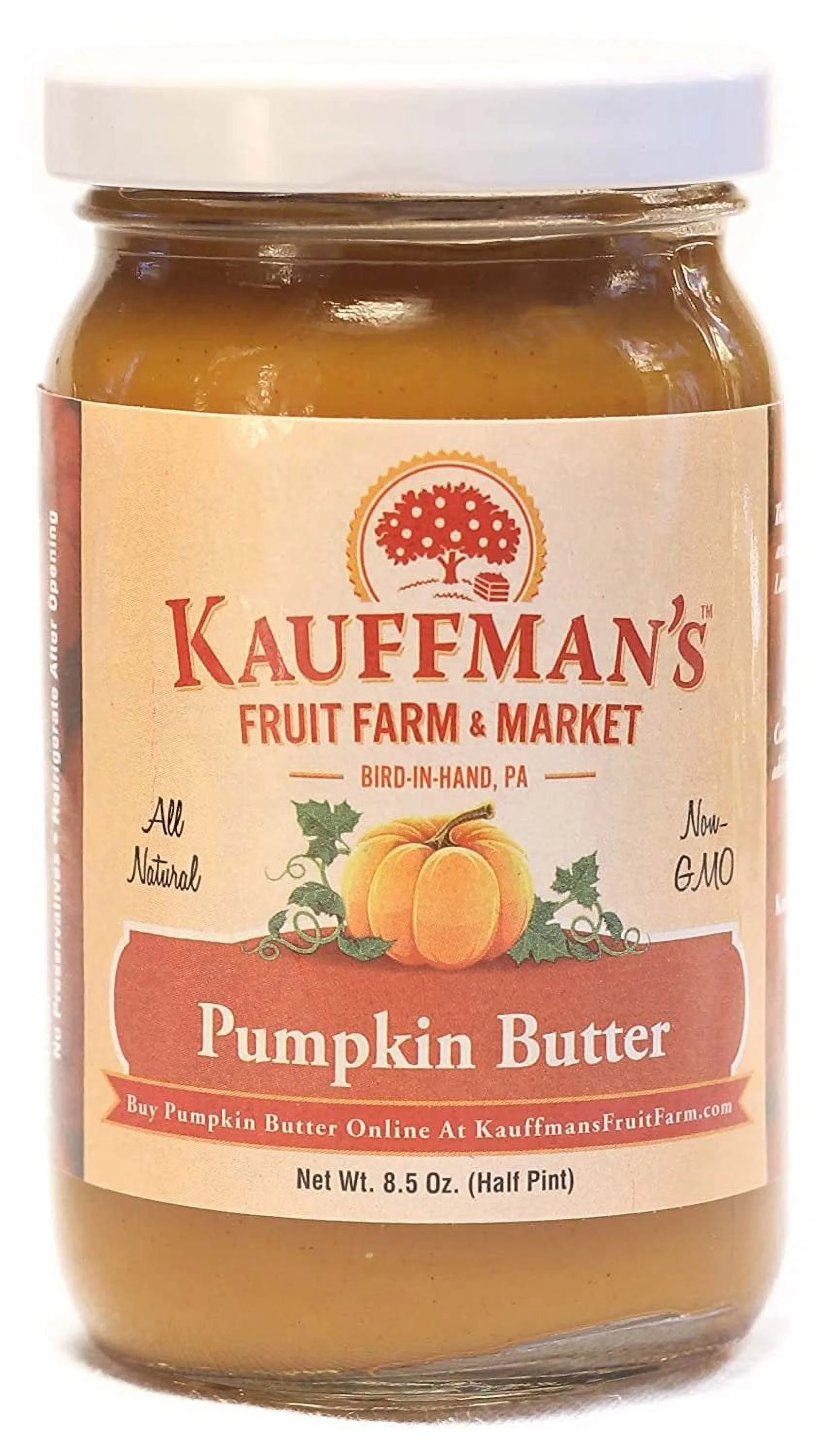 Kauffman Orchards Homemade Pumpkin Butter Spread, 8.5 Oz. Case of 12