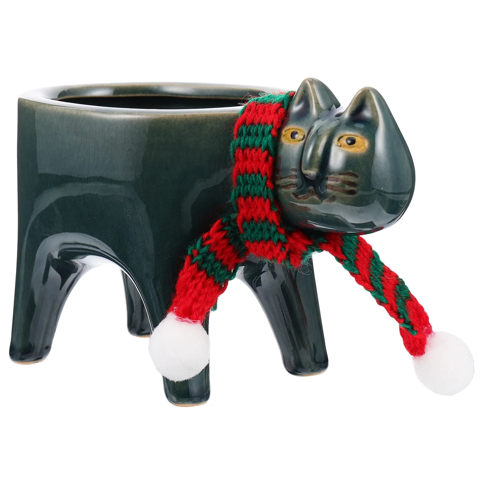 Lovely Cartoon Flower Pot Cat Planter Ceramic Planting Container Decoration