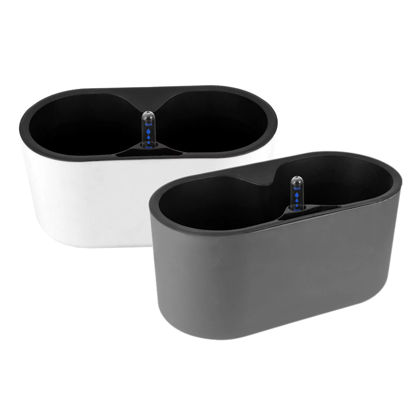 2 Pieces Self Watering Planter Simple 28x14cm Planter Cafe Flowerpot