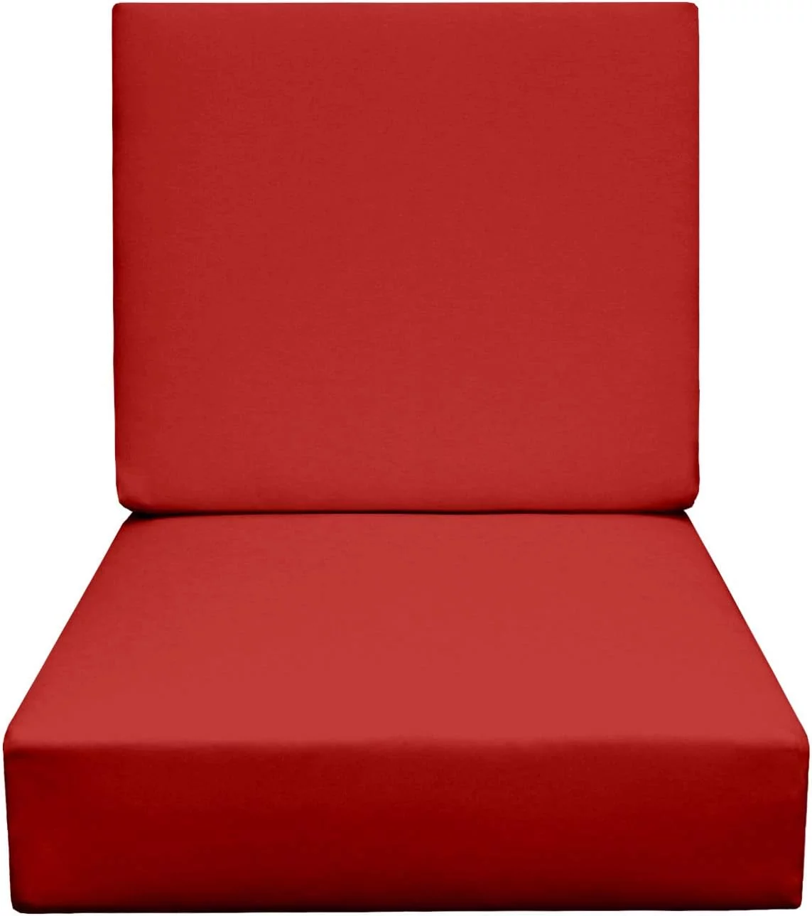 Indoor Outdoor Deep Seating Chair Cushion With Foam Back | All Weather Polyester Fabric | Seat 25” W X 25” D  Back 25” W X 21” H X 3