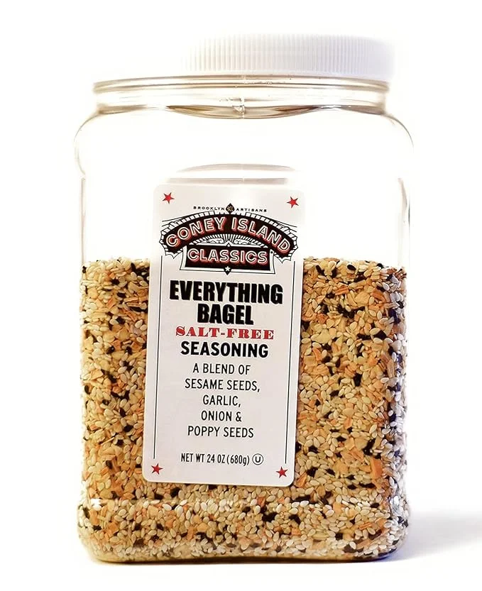 Everything Bagel Seasoning Salt Free Premium Spice Blend with Sesame Seeds Onion Garlic and Poppy Seed Bulk Shaker 24 oz