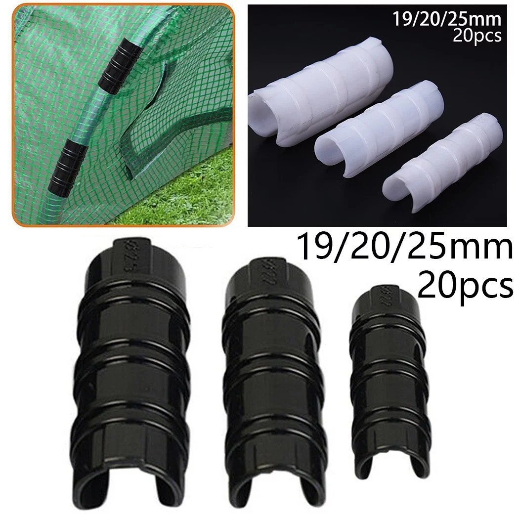20Pcs 19/20/25mm Clip Plant Greenhouse Film Clips Fixed Pipe Frame Tube Clamp