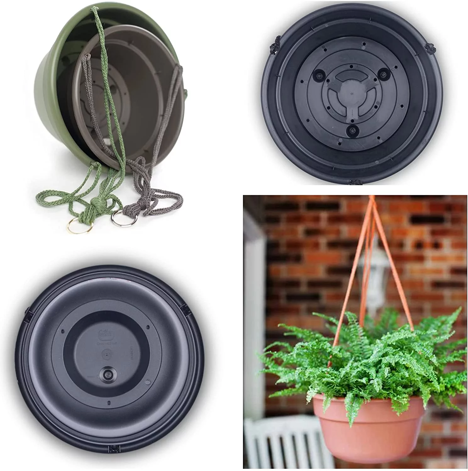 Dura Cotta Self Watering Hanging Basket Planter 12