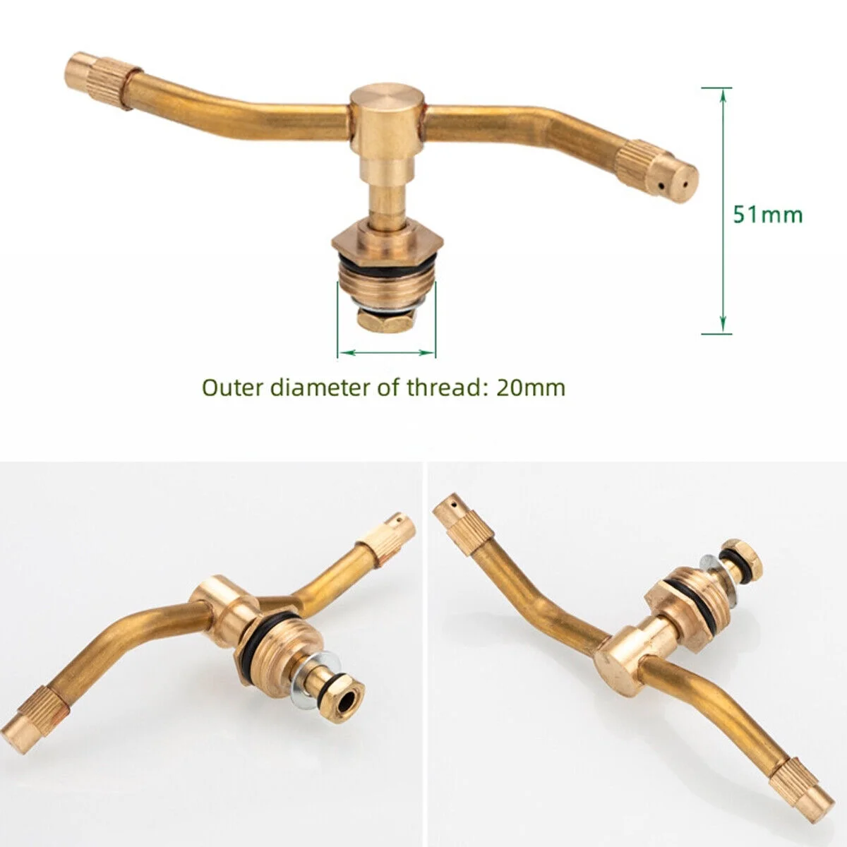 2/3/4 Arm 360° Automatic Rotating Irrigation Lawn Sprinkler Head Spray Nozzles