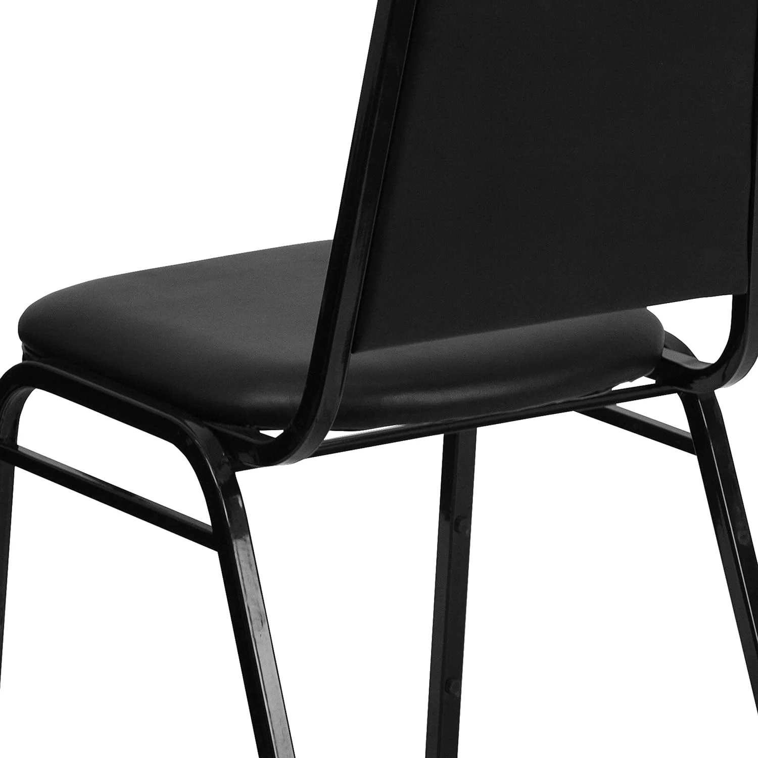 YPSXVGJ Trapezoidal Back Banquet Chair  Black Vinyl/Black Frame