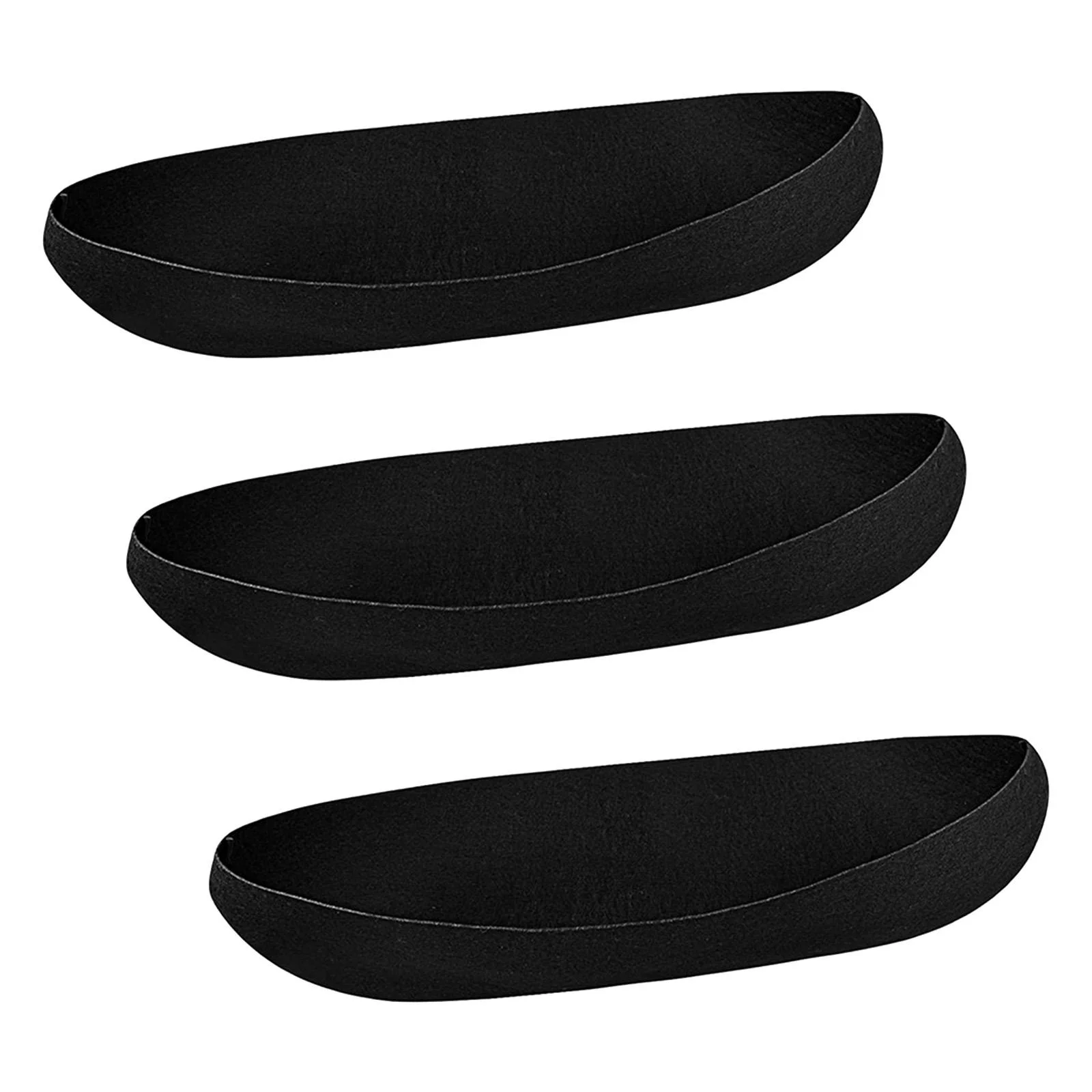 SunniMix 3Pcs Fabric Planter Basket Liners Flower Basket Liner Hanging Plant Liner for Wedding Parties Decor Accessories Durable Black 36inch