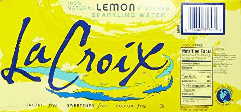 La Croix Sparkling Water - Lemon - 12 oz - 12 pk