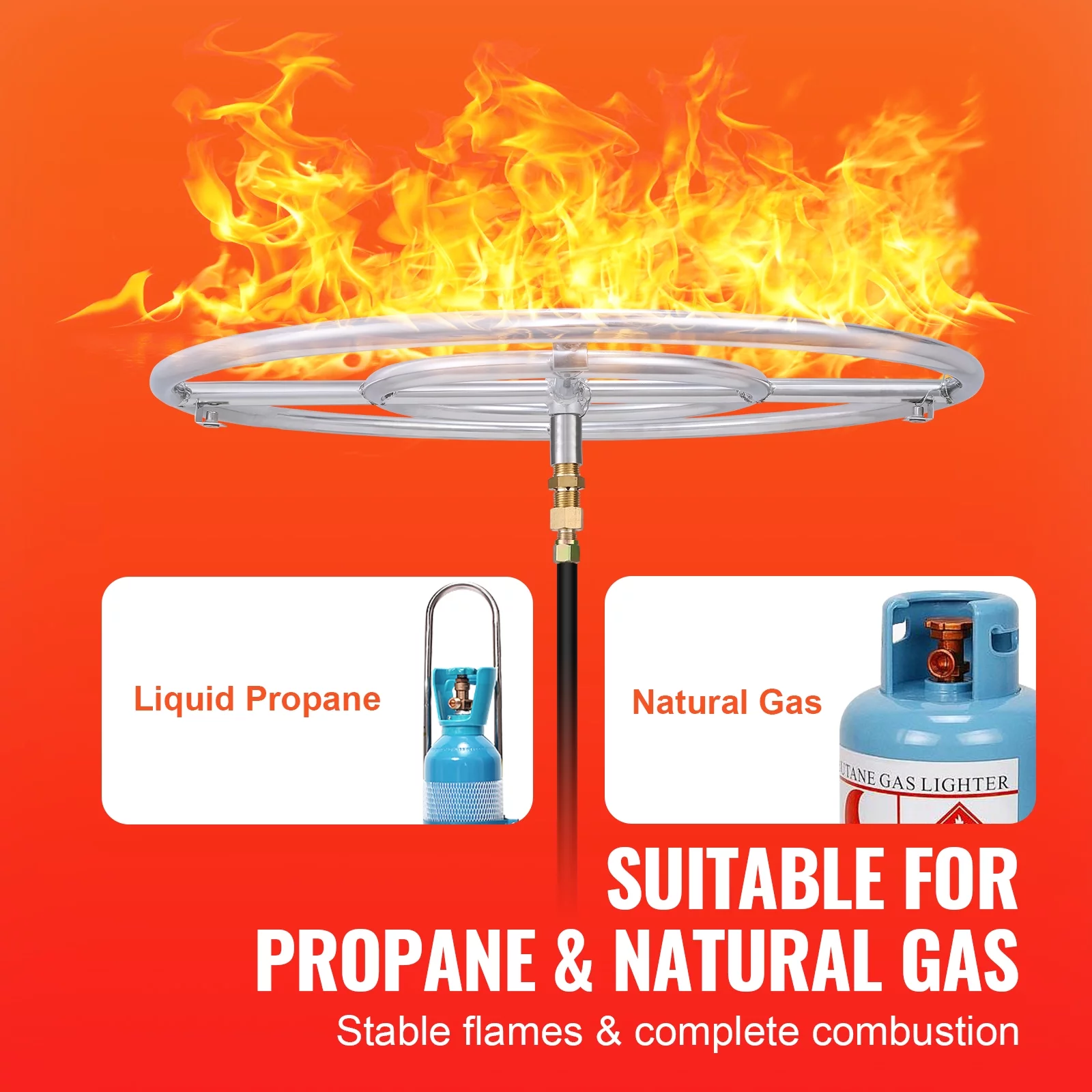 SKYSHALO Round Drop-in Fire Pit Pan 24