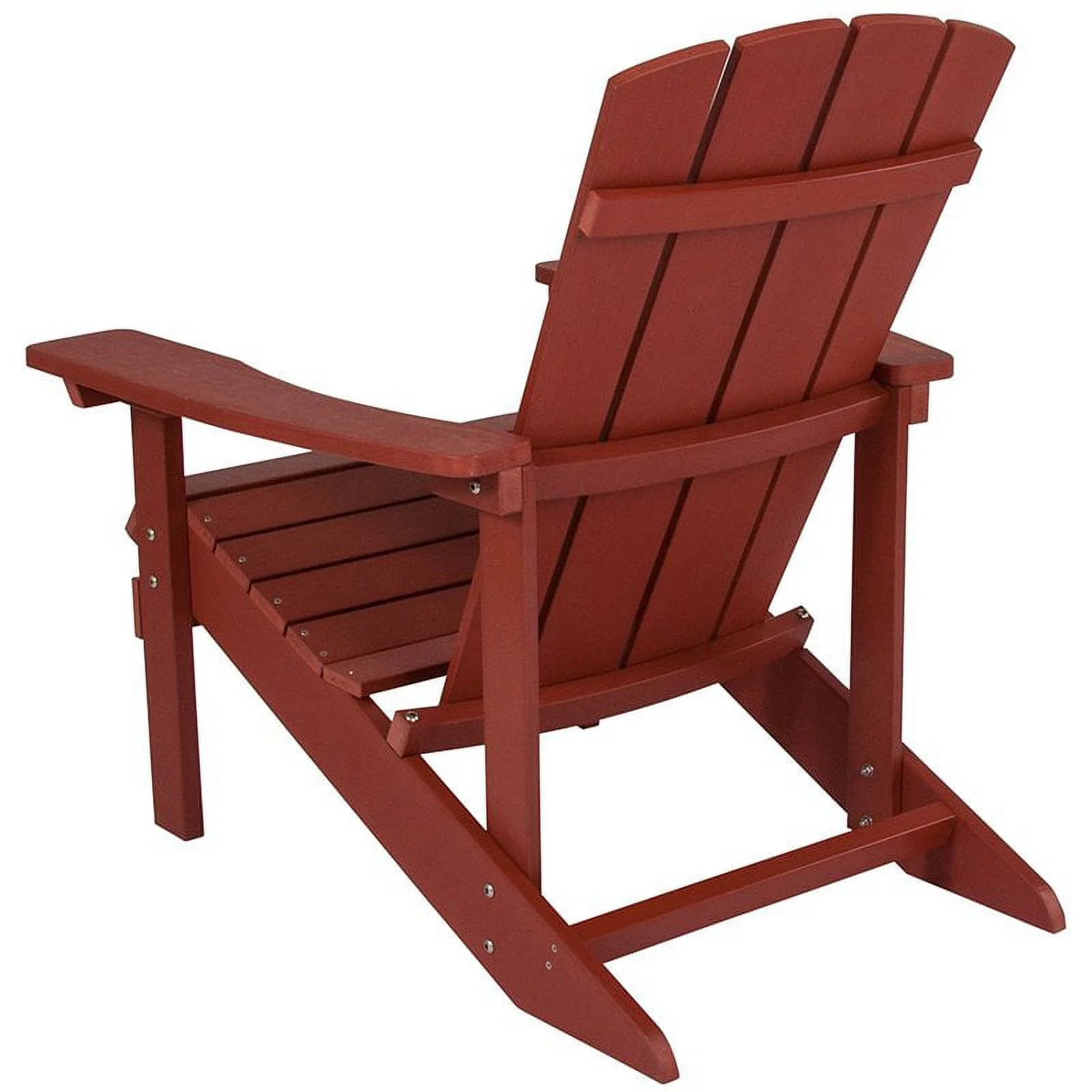 Home Square 2 Piece Faux Wood Adirondack Chair Set In Red