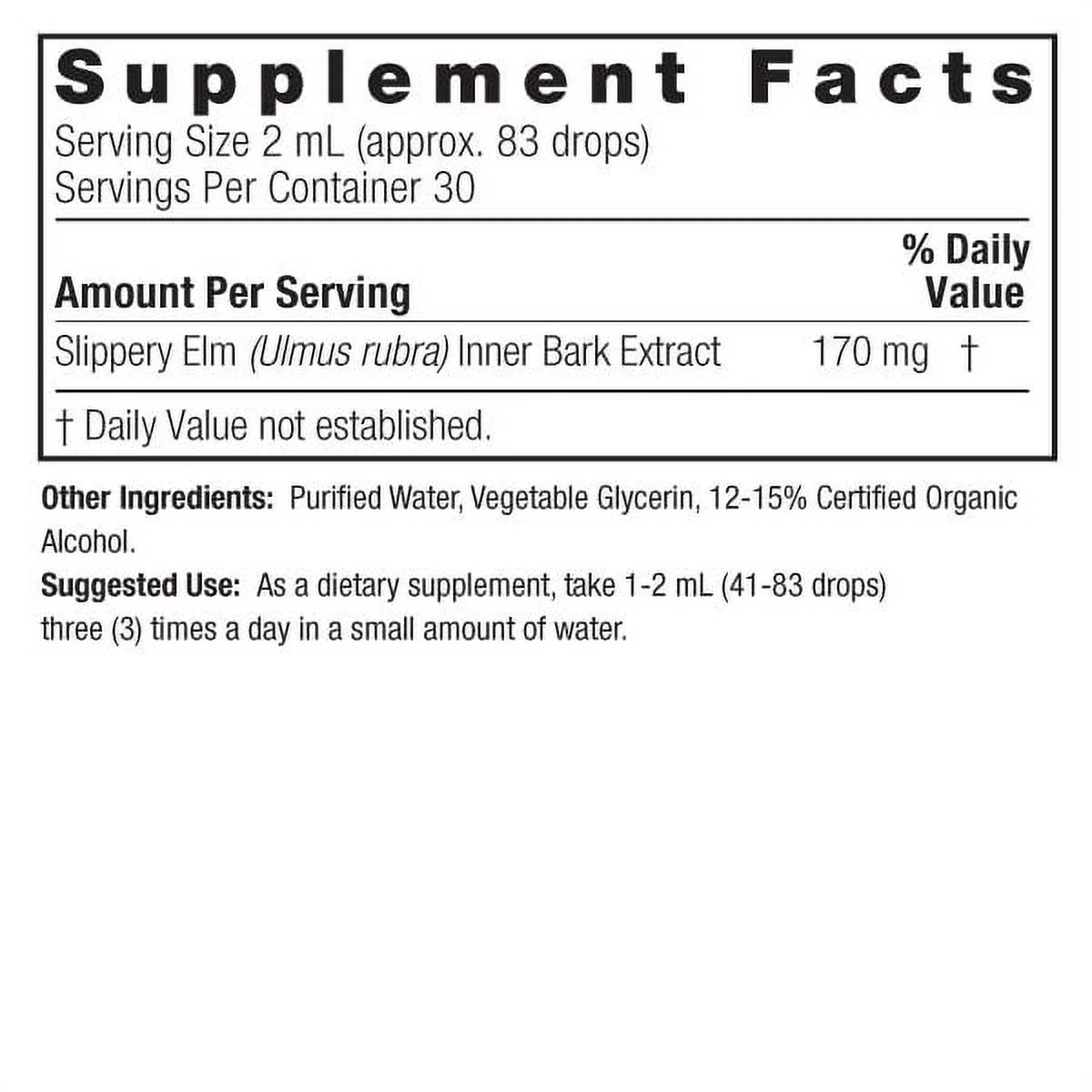 Nature's Answer Slippery Elm, Super Concentrated Herbal Supplement, 2oz