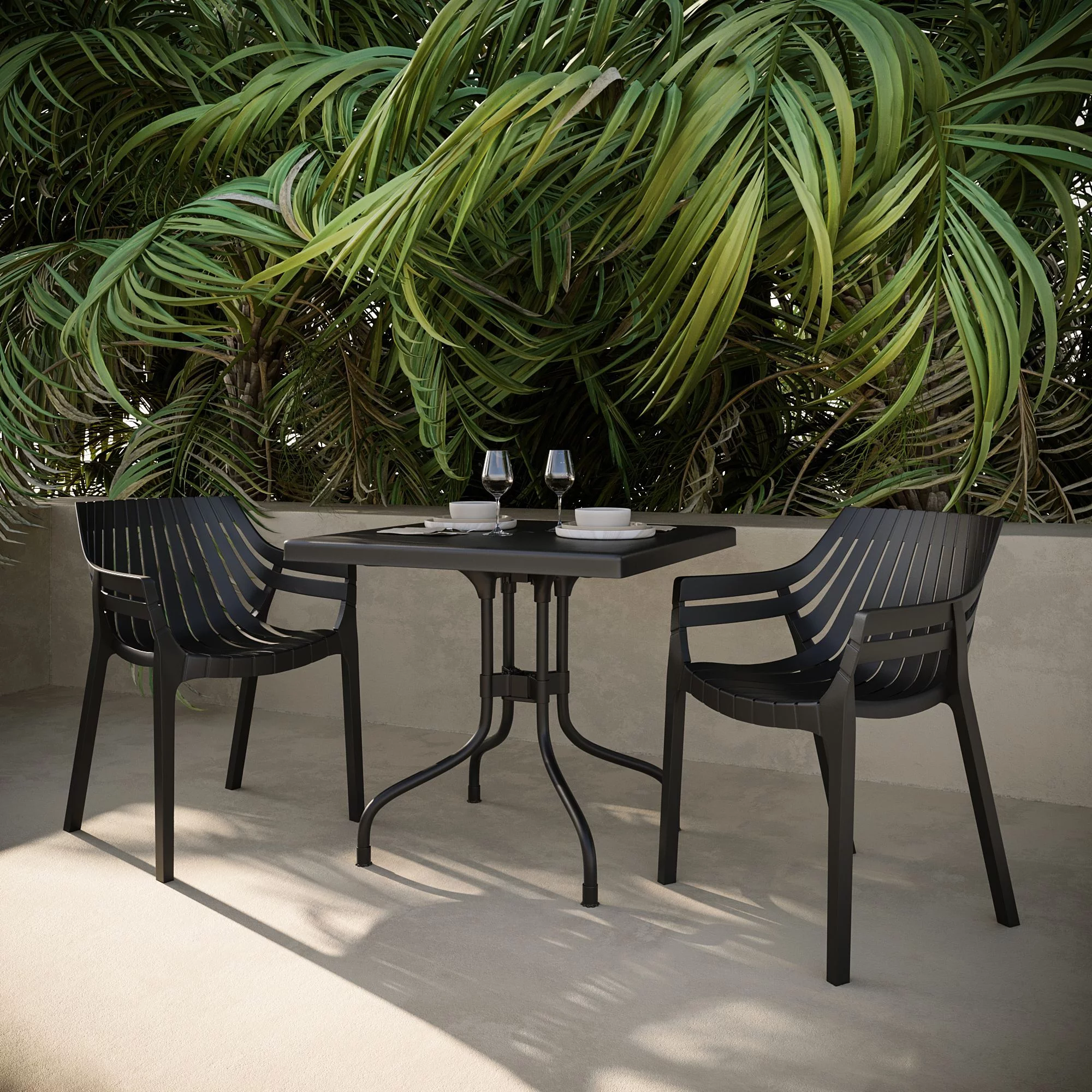 Chauncey Chairs and Lyra Table Set, White