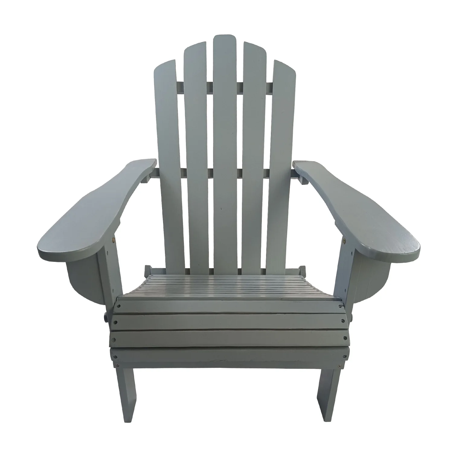 Grey Foldable Wood Adirondack Chair - Perfect for Indoor and Outdoor Use