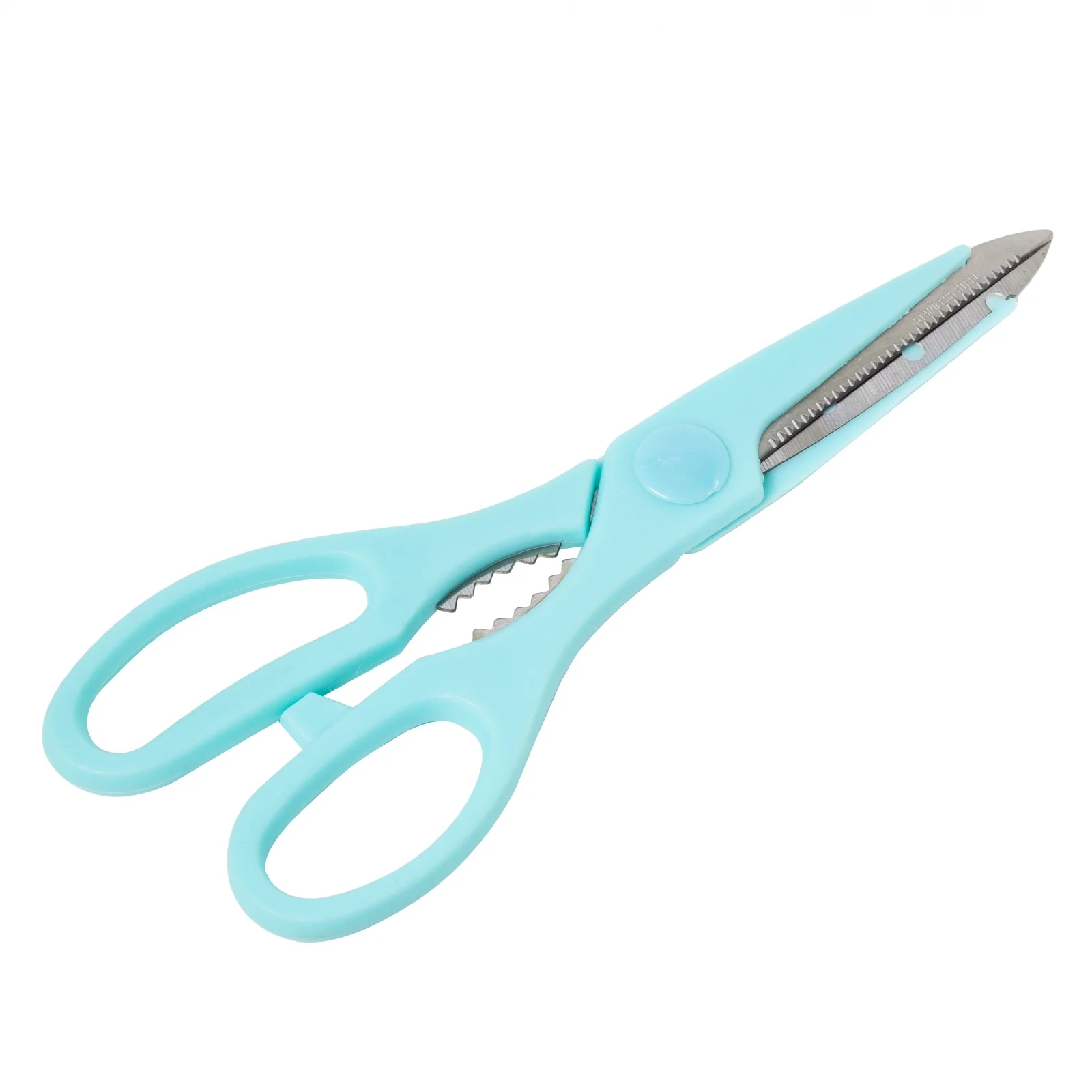 Beille 8.5 Inch Stainless Steel Kitchen Scissors Shears Bottle Opener - Teal
