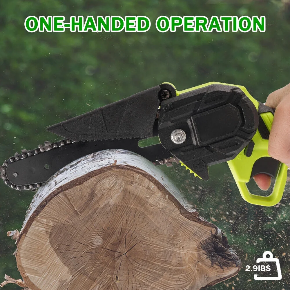 6in Mini Handheld Electric Chainsaw 6