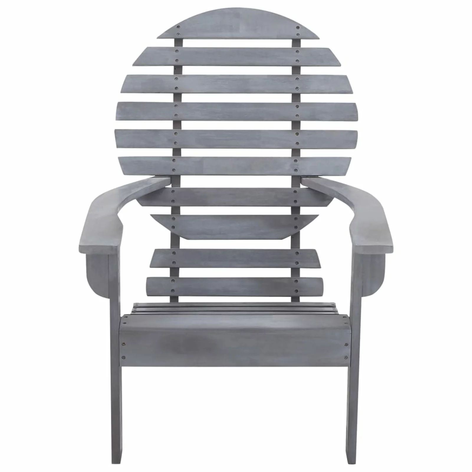 Carevas Adirondack Chair Solid Acacia Wood Gray