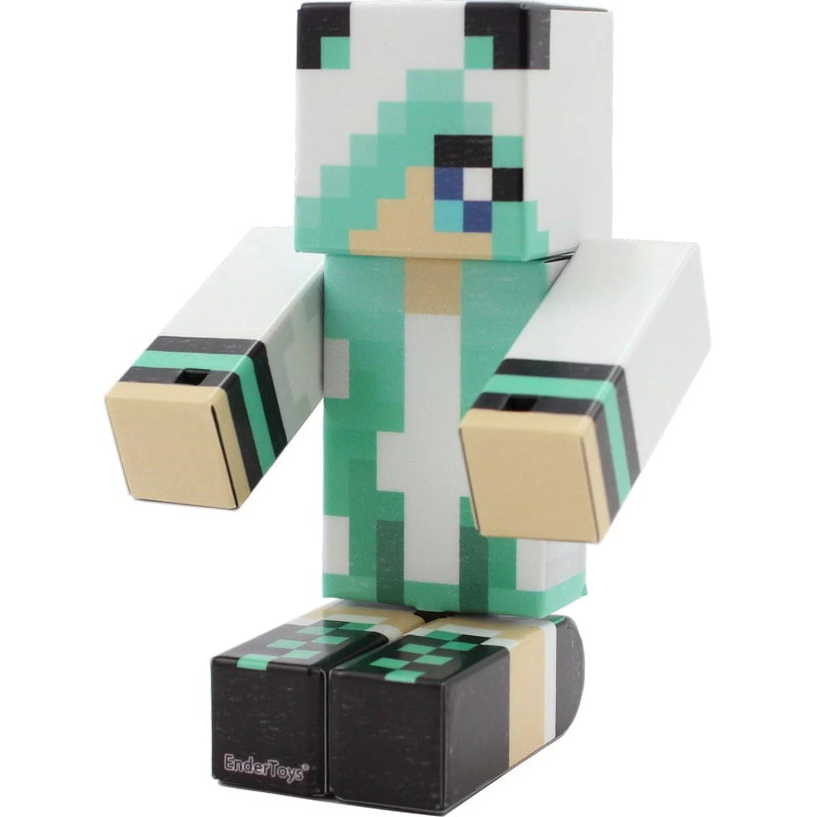 Panda Girl Teal Action Figure Toy, 4 Inch Custom Series Figurines by EnderToys