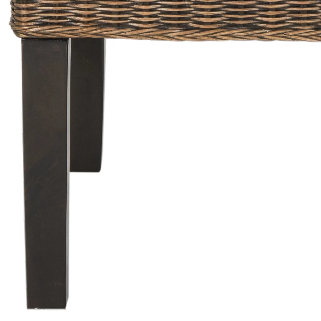 SAFAVIEH Arjun 18''H Wicker Dining Chair Brown/ Multi