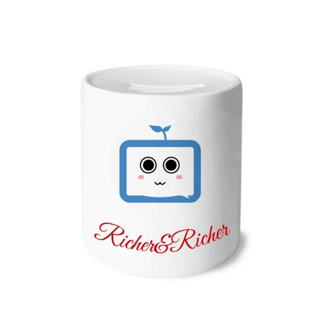 Saplings Cute Small TV Face Original Rich and Rich Bank Saving Box Coin