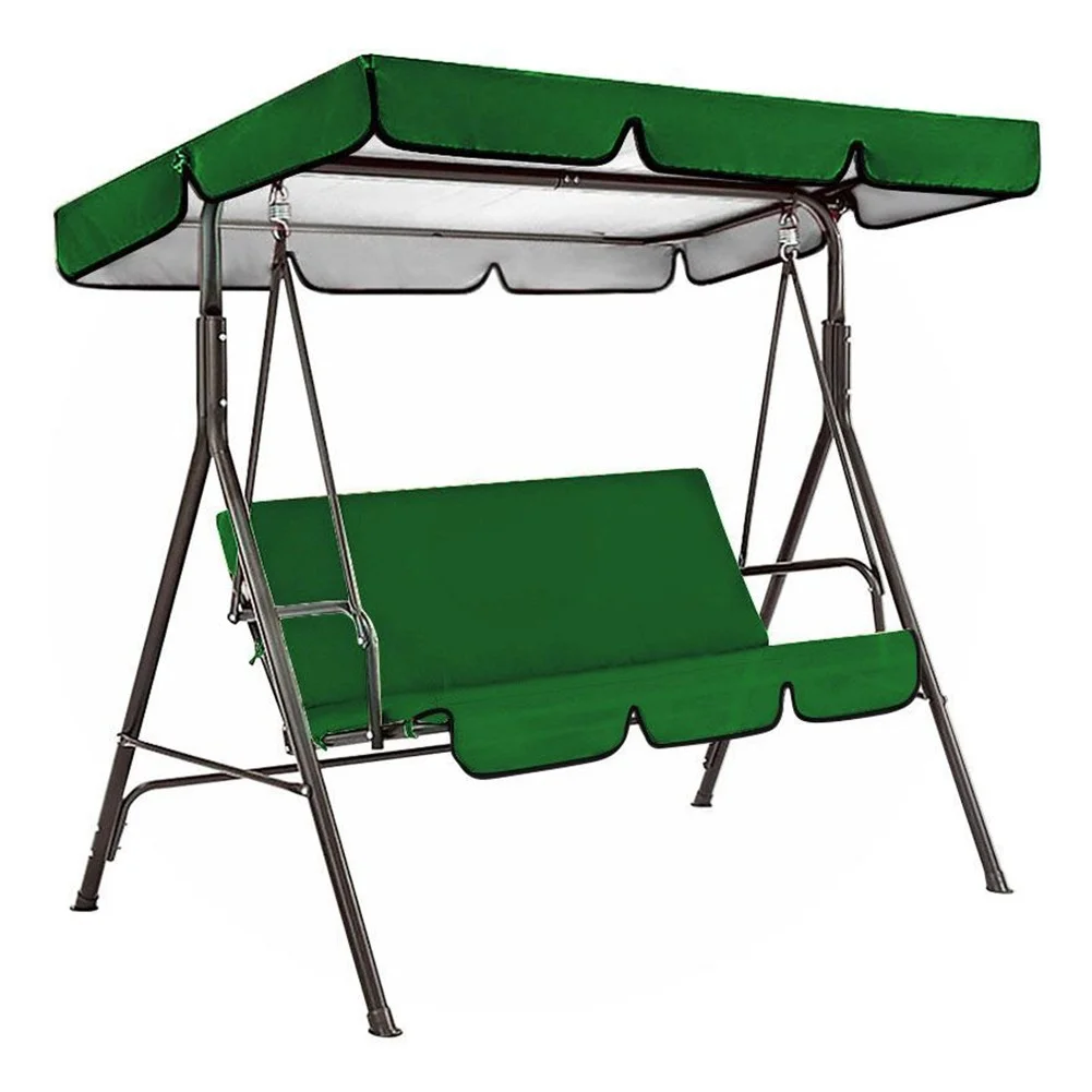 Garden Swing Canopy Seats Replacement Set 3 Seats Covers + Swing Canopy Cover