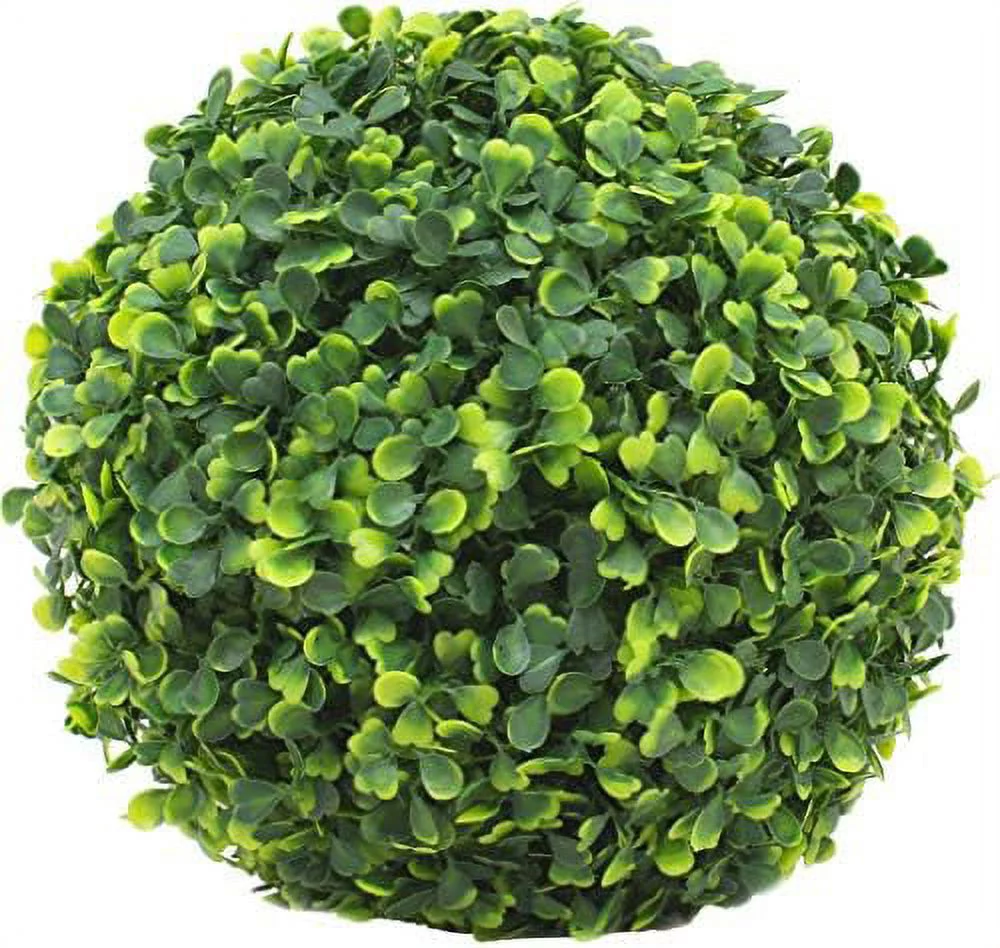 Artificial Topiary Lifelike Plants Greeny Boxwood Decoration For Home Garden Porch Backyard Wedding Party Indoor Outdoor (6 Pieces)