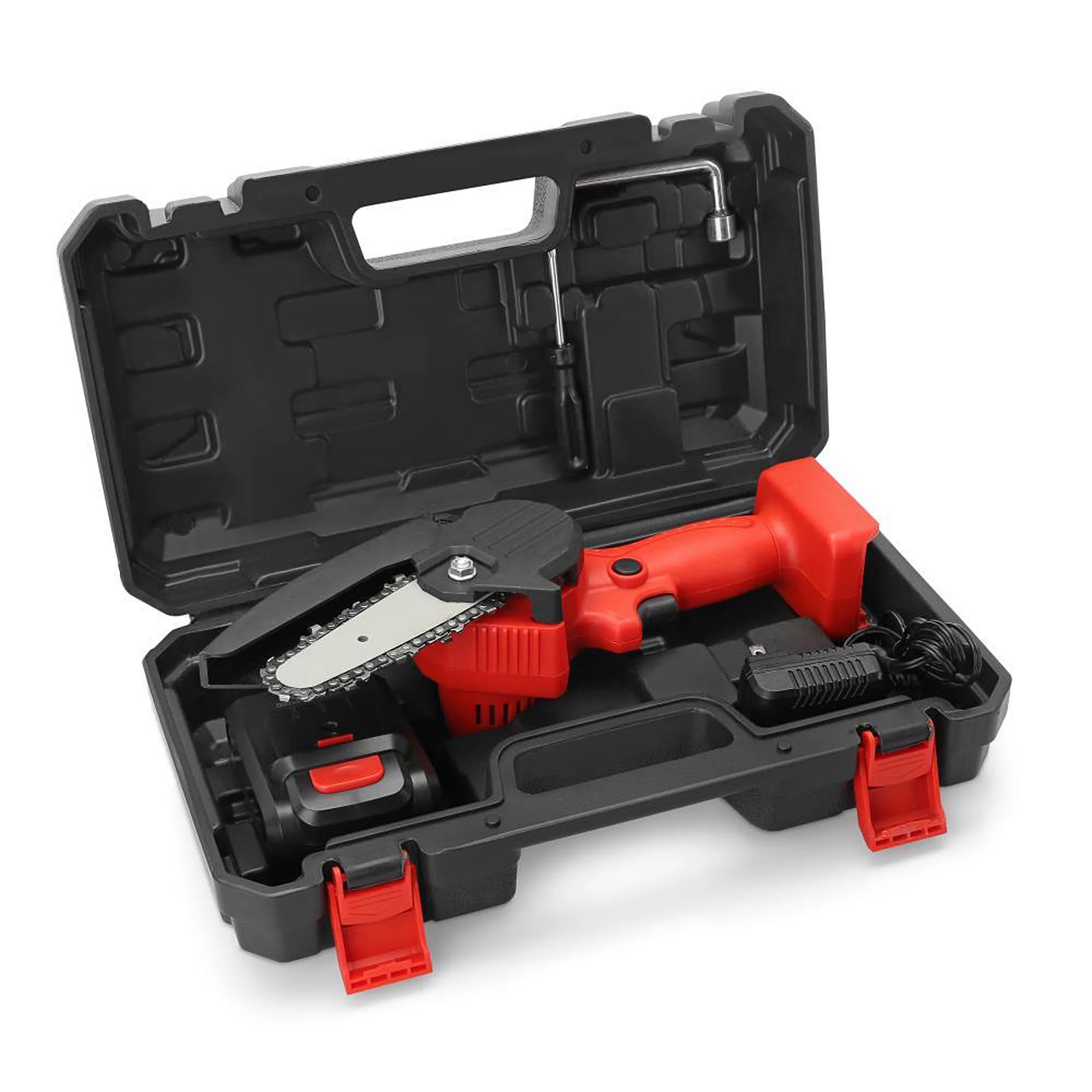 Ultimate Garden Tool: 2024 Upgraded 6-Inch Mini Chainsaw, Cordless with 21V Batteries for Easy Tree Maintenance
