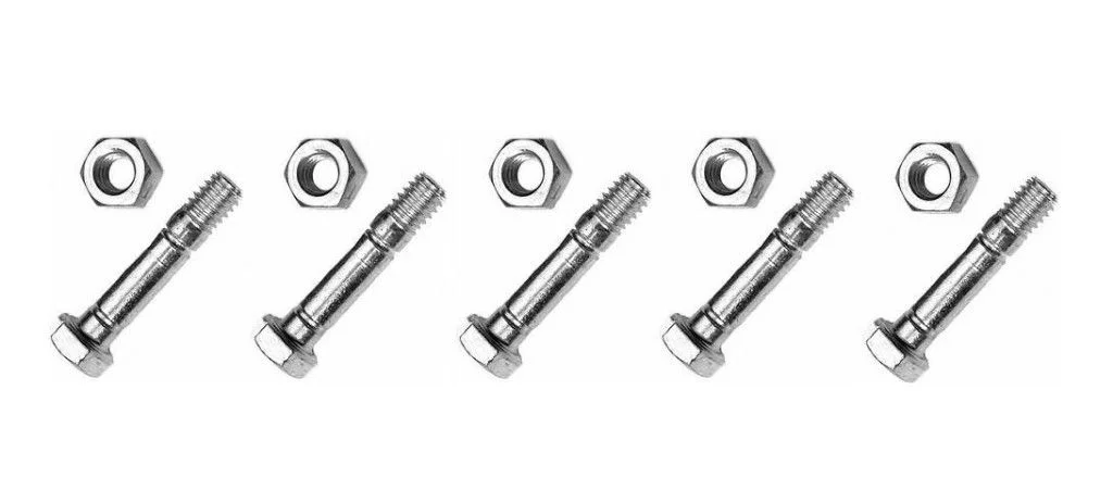 The ROP Shop | (Pack of 5) Shear Bolt For 2004 & Before MTD Auger Drive Two-Stage Snowblower