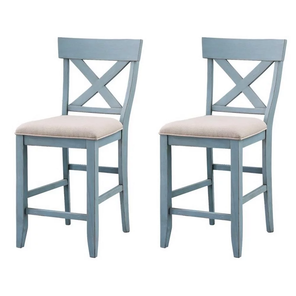 Belen Kox Set of 2 Bar Harbor Counter Height Dining Chairs