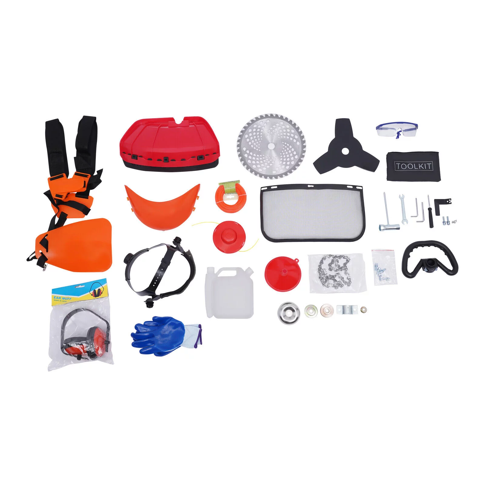 51.7CC 4 in 1 Gas Hedge Trimmer,2-Stroke Weed Eater Pruner Chainsaw Brush Cutter Garden Tool System Multifunction Garden Tall Branch Pruning