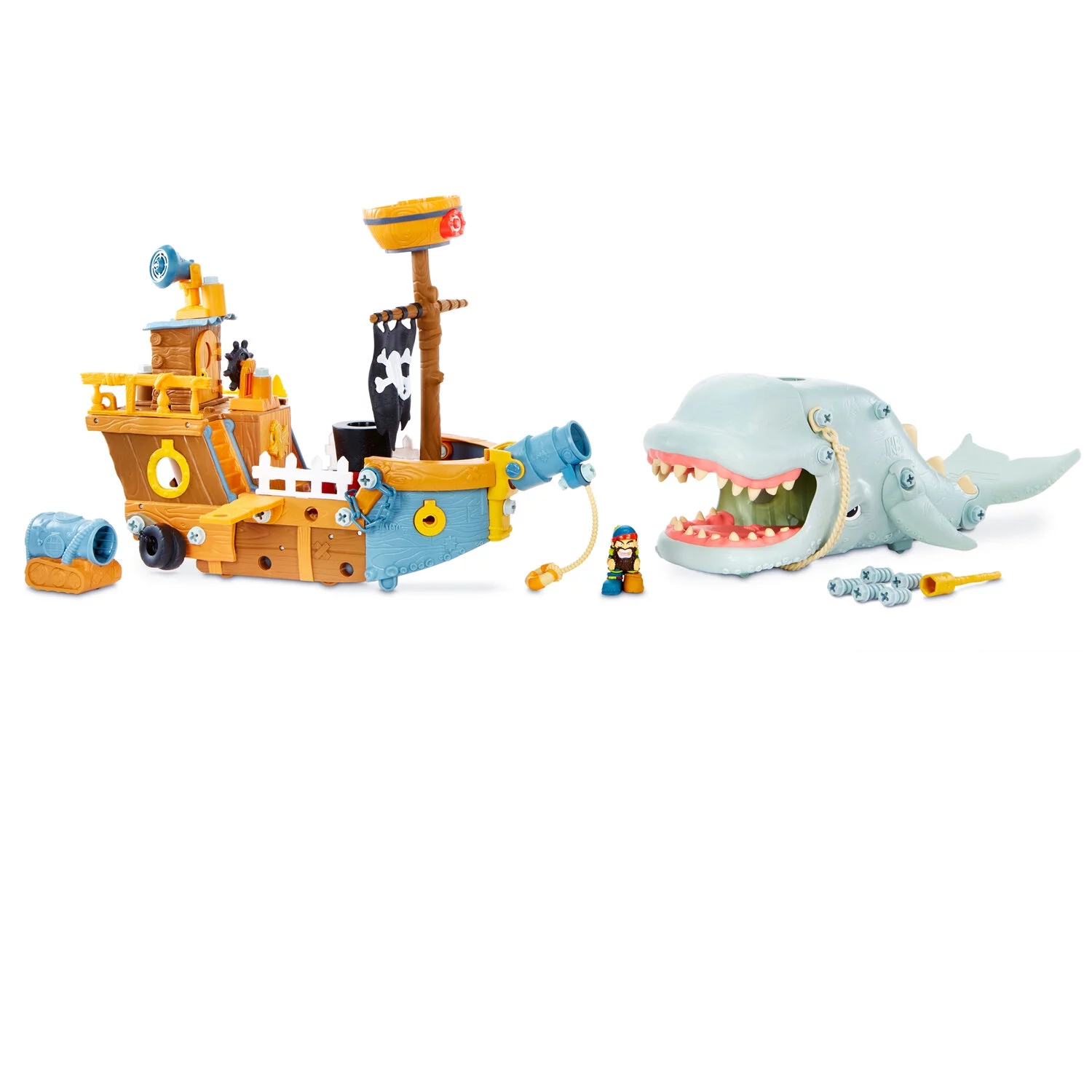 Kingdom Builders S.Wailin' Whaler Playset with 30 Piece & Exclusive Figure