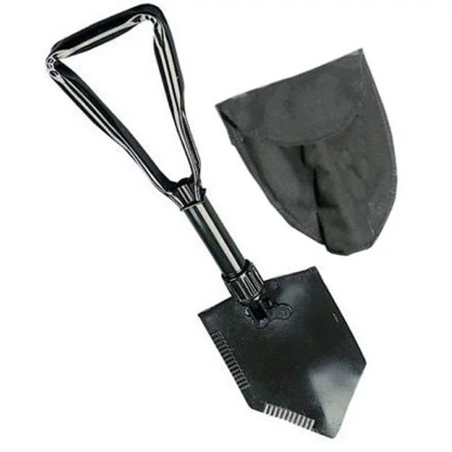 Heavy Duty Tri-Fold Shovel with Canvas Holder - 4 x 4 Off Road Vehicles