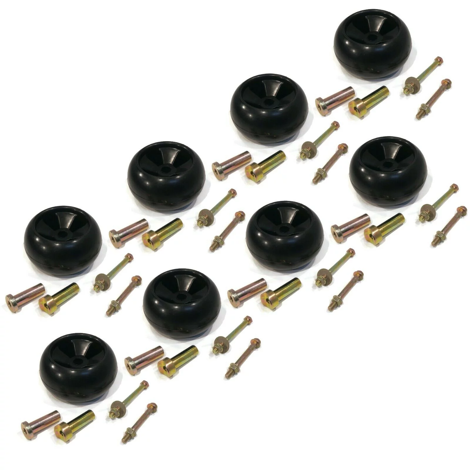 The ROP Shop | (8) Deck Wheel / Roller Kits John Deere AM116299 AM133602 Anti Scalp Mower