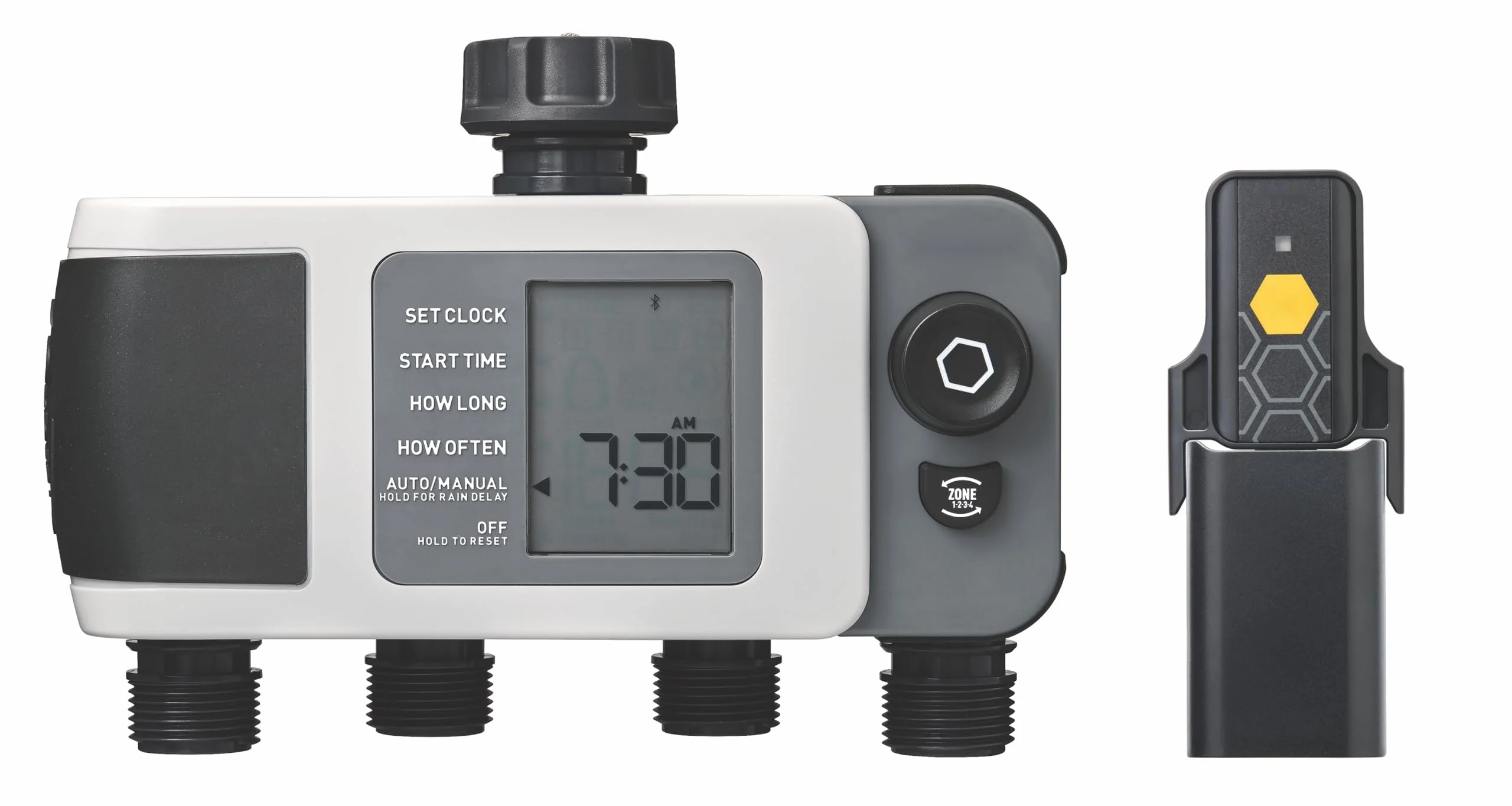 4-port smart hose watering sprinkler timer with Wi-Fi hub