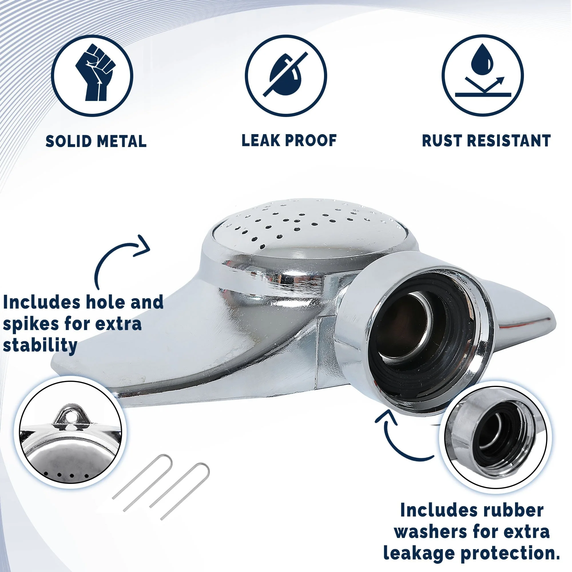 Morvat Metal Garden Sprinkler with Gentle Water Flow up to 30FT, 2 Pack