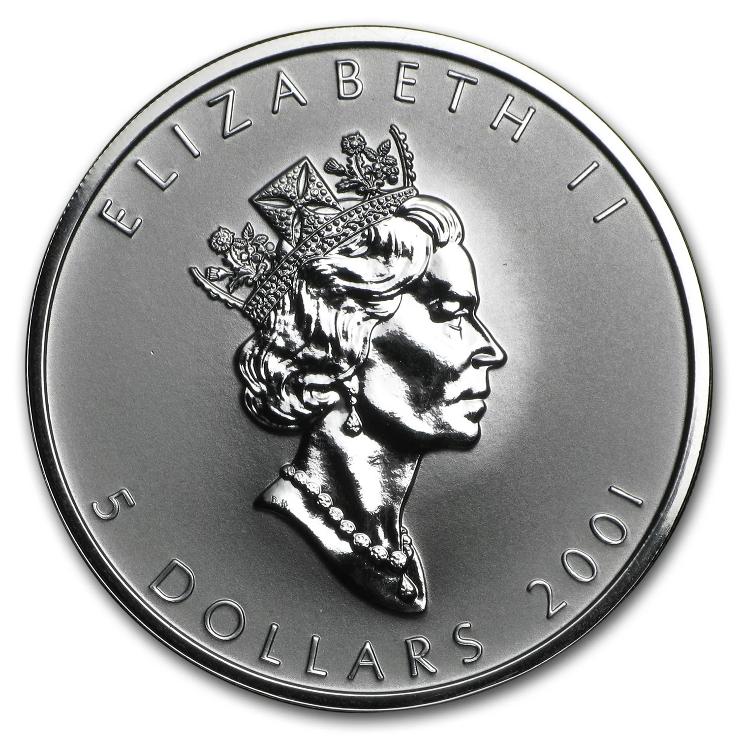 2001 Canada 1 oz Silver Maple Leaf (Good Fortune Hologram)